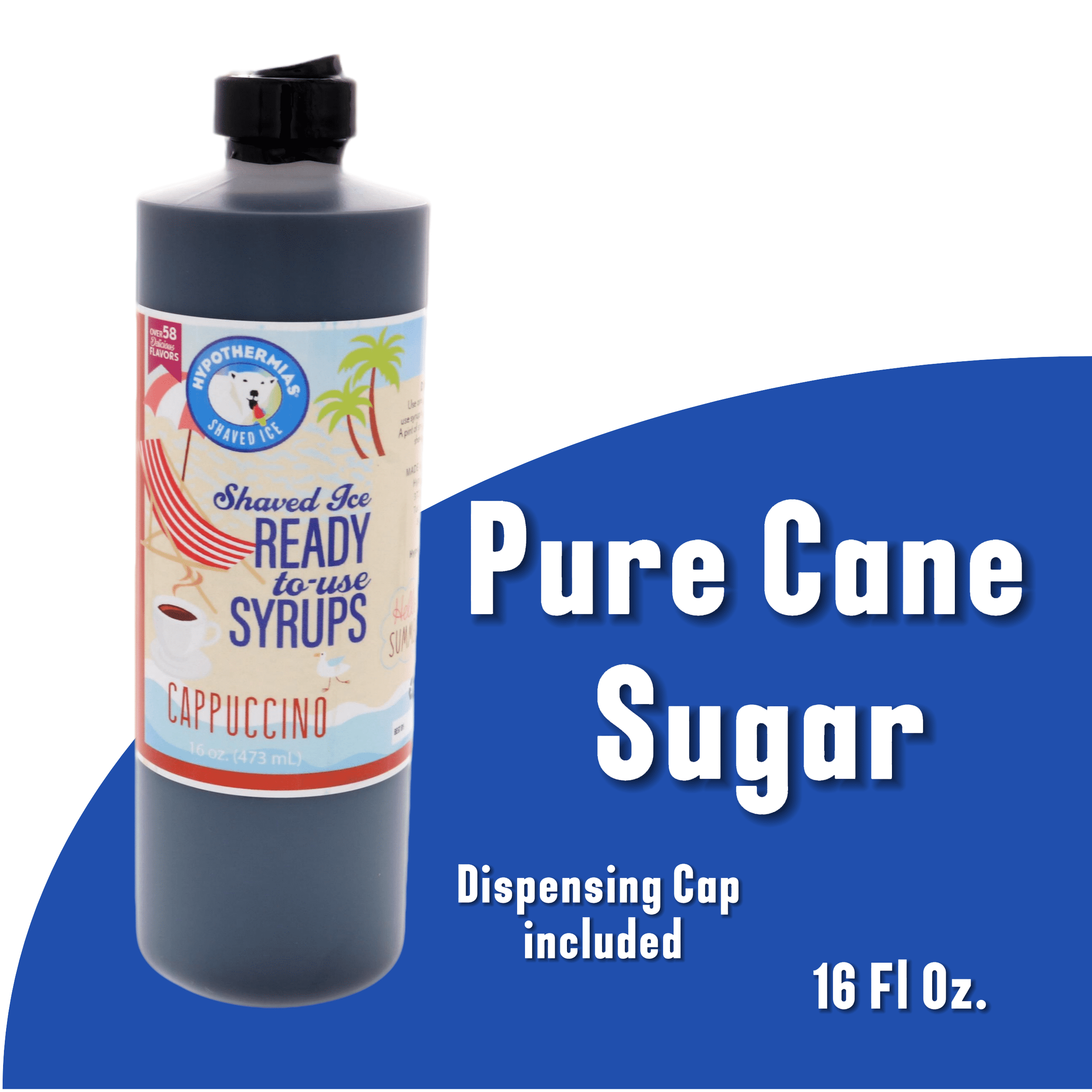 Hypothermias 16 Fl Oz Handcrafted Cappuccino Hawaiian Snow Cones