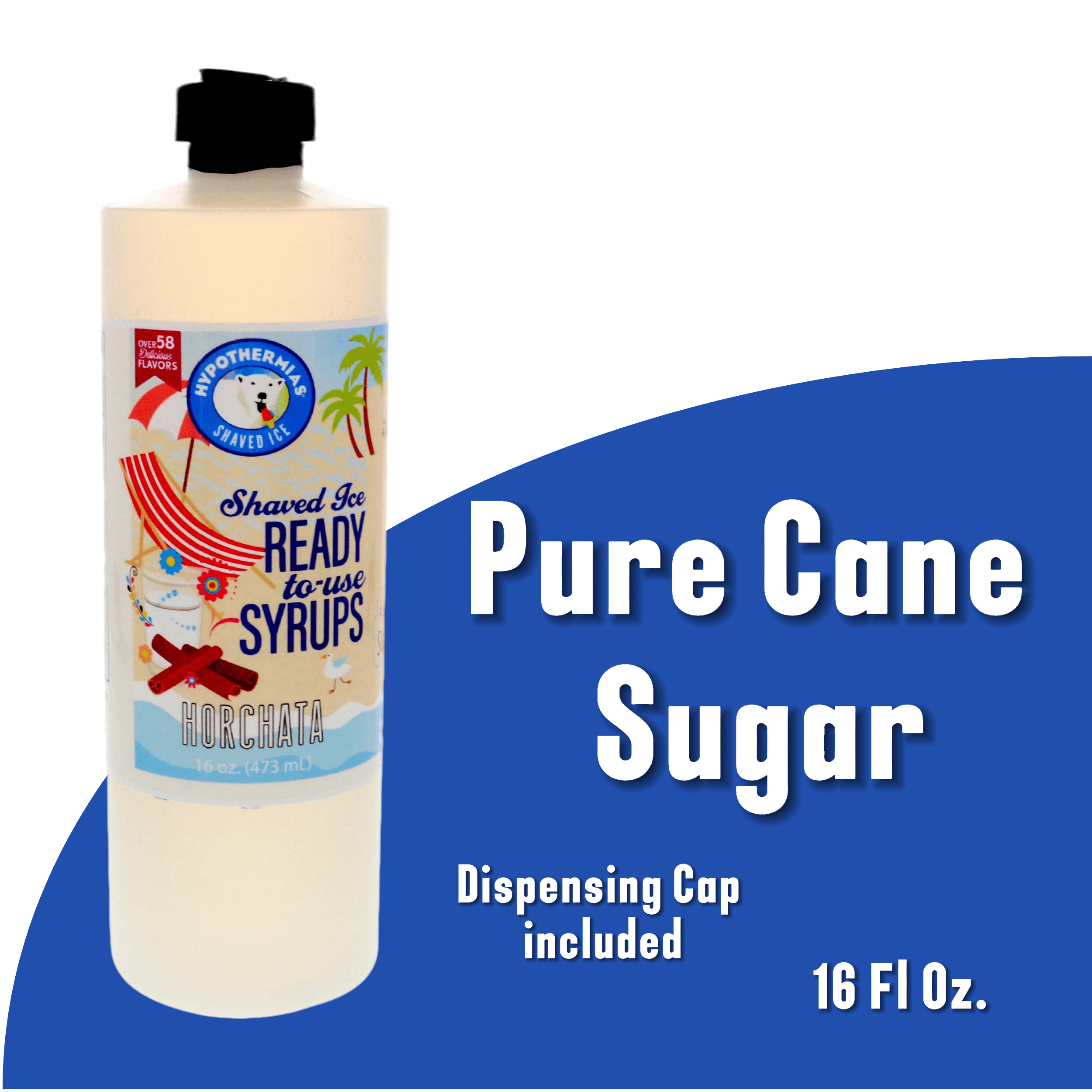 Hypothermias Handcrafted HORCHATA (16 Fl Oz), Pure Cane Sugar Hawaiian