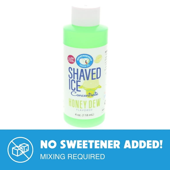 Hypothermias Honey Dew Unsweetened Shaved Ice Snow Cone Flavor Concentrate, Makes 1 Gallon of Syrup, 4 Fl. Oz.