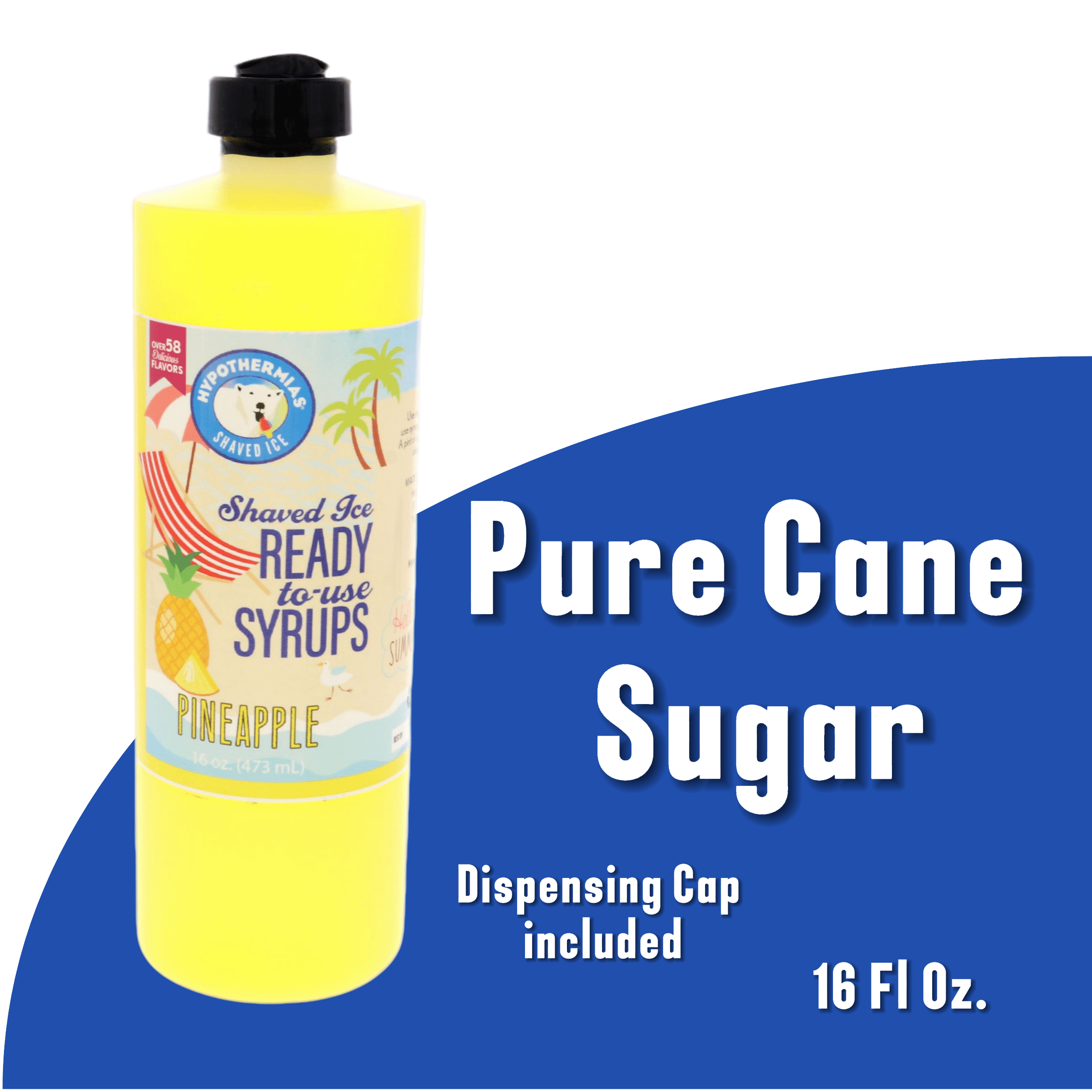 Hypothermias Hawaiian Pineapple Flavor Syrup (16 Fl Oz) for Drinks ...
