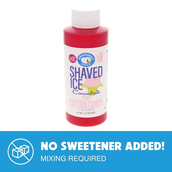 Hypothermias Pink Cotton Candy Shaved Ice and Snow Cone Unsweetened Flavor Concentrate 4 Fl. Oz