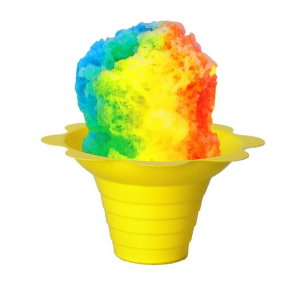 Hypothermias Small Shaved Ice Snow Cone Flower Cups- 250 Count in Yellow
