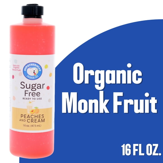 Hypothermias Sugar Free Snow Cone Syrup - Peaches & Cream - 16 Fl Oz