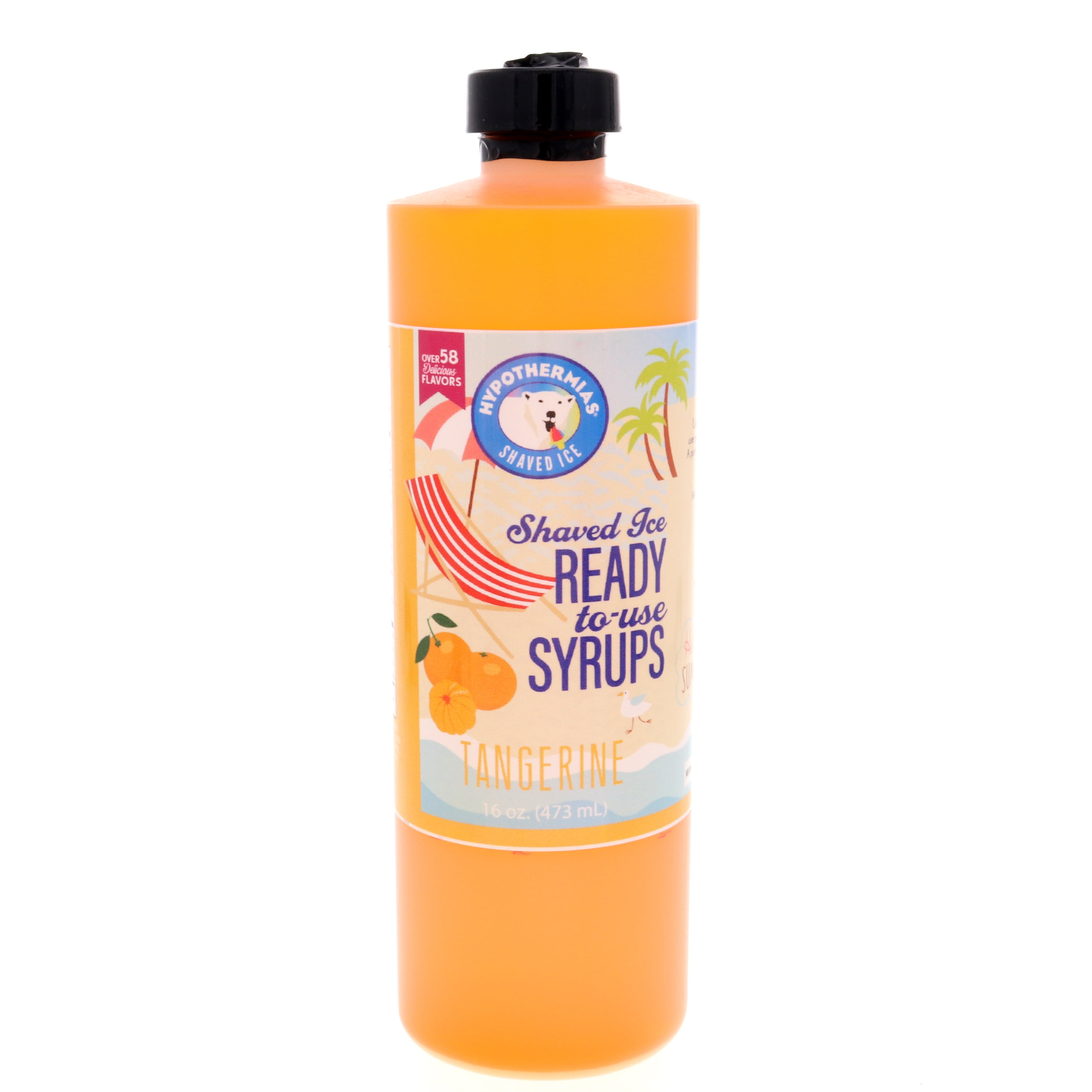 Hypothermias TANGERINE (16 Fl Oz) Handcrafted Hawaiian Snow Cones