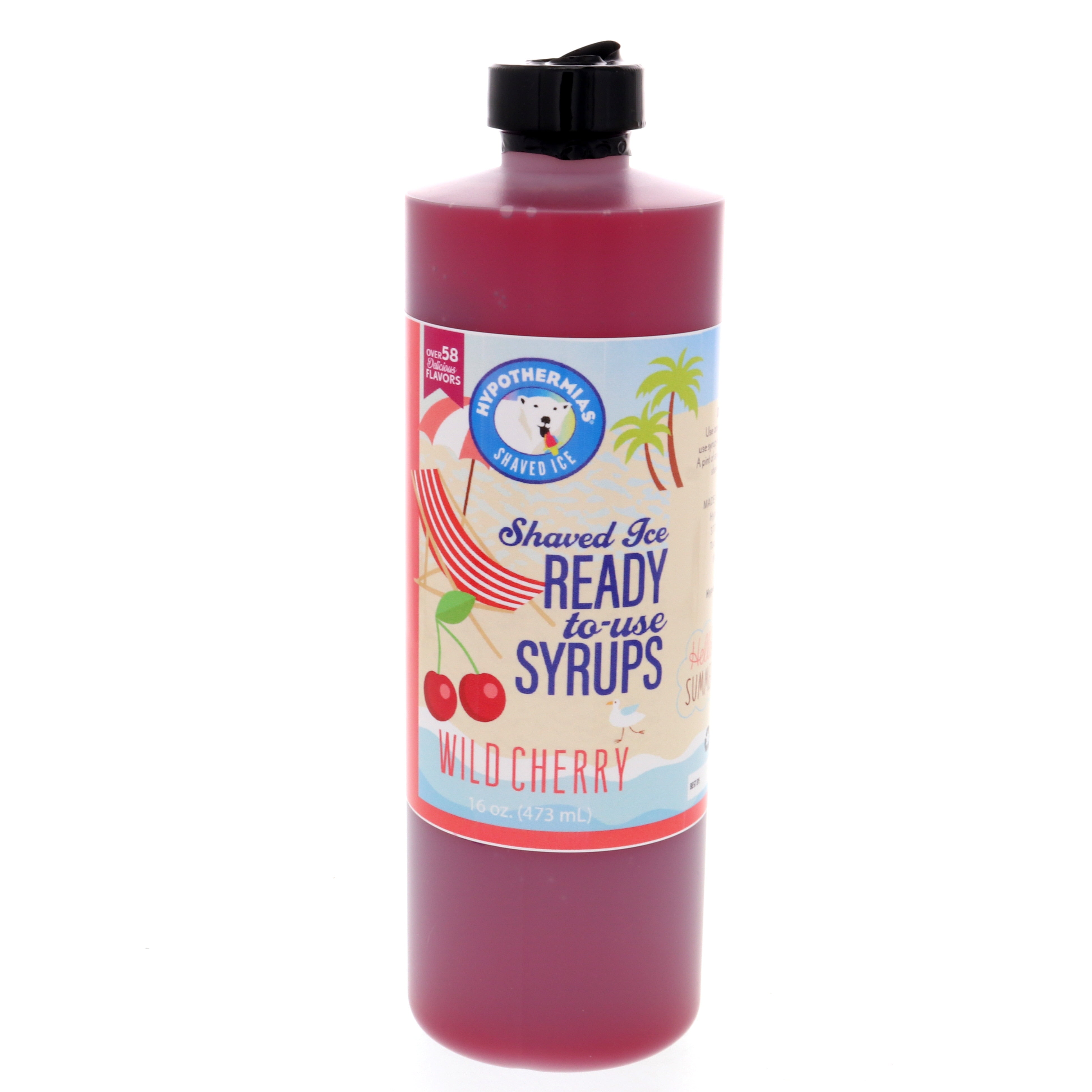 Hypothermias WILD CHERRY (16 Fl Oz) Handcrafted Hawaiian Snow Cones