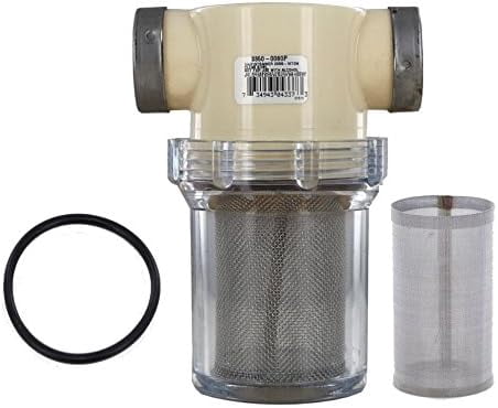 Hypro Polypropylene Line Strainer Bundle - 3350-0058A With 20 Mesh Screen & O-Ring, 1" NPT, 80 PSI