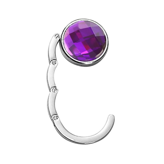 Hyrbek Alloy, Foldable Purse Hook Floding Handbag Hanger Rhinestone Bag Holder for Table Desk , Metal Bag Hanger*1(A)