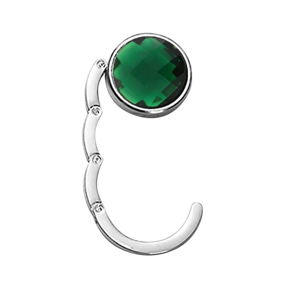 Hyrbek Alloy, Foldable Purse Hook Floding Handbag Hanger Rhinestone Bag Holder for Table Desk , Metal Bag Hanger*1(F)