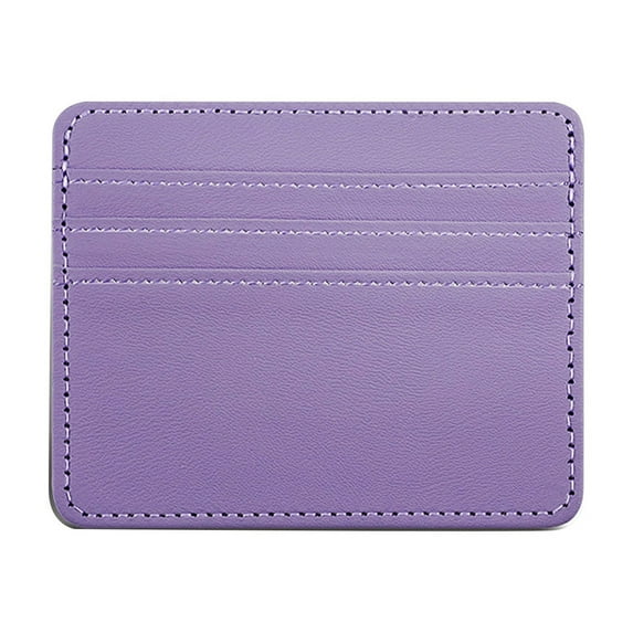 Hyrbek Card Holder Card Storage Bag Purple Clearance, Credit Card Holder Slim Minimalist Front Id Small Compact Leather
