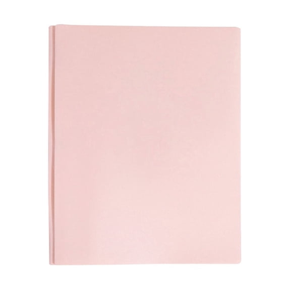 Hyrbek Plastic Folder Pink Clearance, Two Pocket Folder Three Hole Punch Prong Fasteners Letter Size Extra Tough Folders