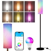 Hyrion Modern RGB Floor Lamp with Remote Control, Stepless Dimmer, for Living Room,Bedroom