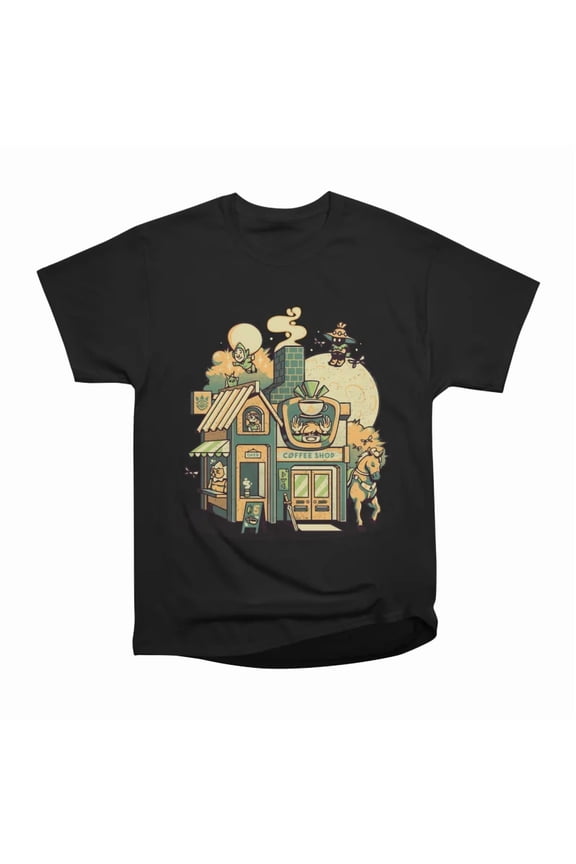 Hyrule Coffee Shop Cute Geek Gift T-Shirt Tee Gift For Him Merch For Her Apparel For Frien