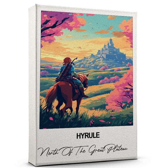 Hyrule Travel Art Canvas Modern Wall Art Inspired by North Of The Great Plateau Canvas Great Gift for Travel Lovers Ready to Hang
