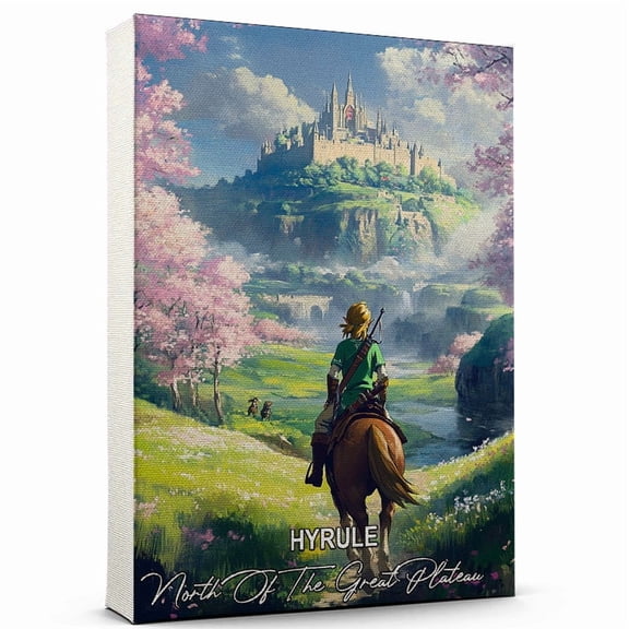 Hyrule Travel Canvas Wall Art North Of The Great Plateau Canvas A Scenic Artwork That Evokes Calmness, Wanderlust, and Connection with the World