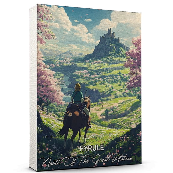 Hyrule Travel Canvas Wall Art North Of The Great Plateau Canvas Travel-Inspired Scene That Brings Peace, Color, and Culture Into Your Space