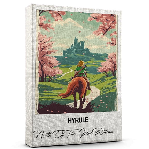 Hyrule Travel Print on Canvas North Of The Great Plateau Canvas Great for Travel Enthusiasts, Perfect for Home & Office Decor