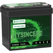 Hysincere 12V 100Ah LiFePO4 Battery With 100A BMS, 1280Wh 4000+ Cycles Battery for RV, Backup Power, Solar Power, Trolling Motor, Home Energy Storage Battery