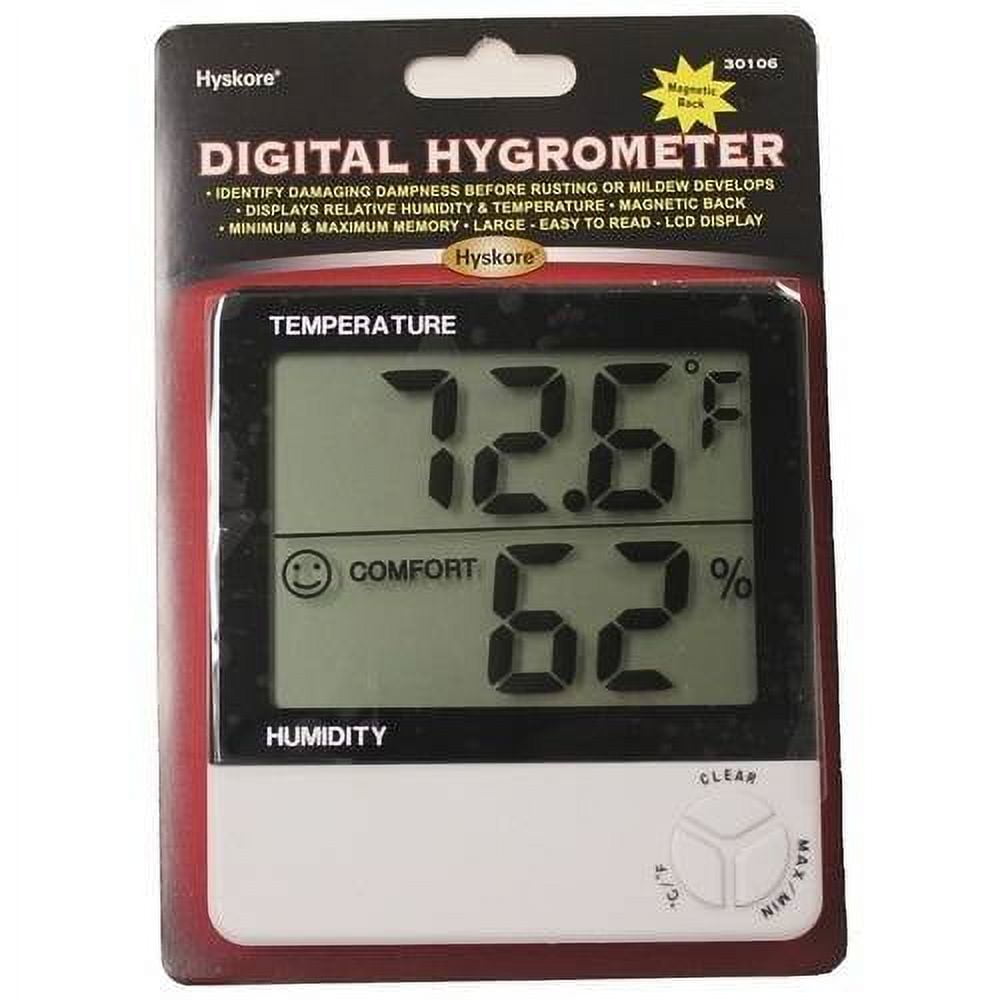 Hyskore Digital Hygrometer, White / Black