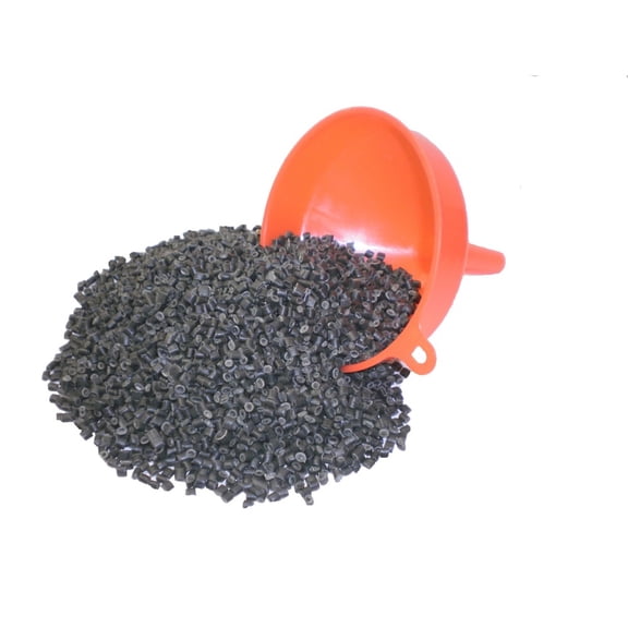 HySkore Rest Bag and Funnel Plastic Pellet Fill Five Pounds Leather Black and Gray