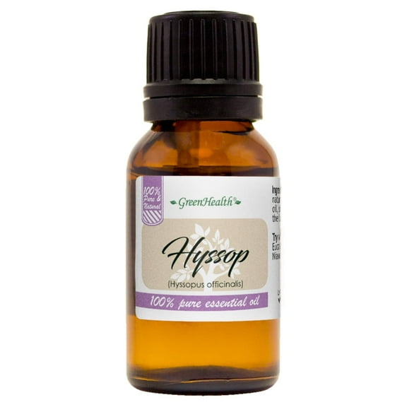 Hyssop Essential Oil - 15 ml - Amber Glass Bottle w/ Euro Dropper