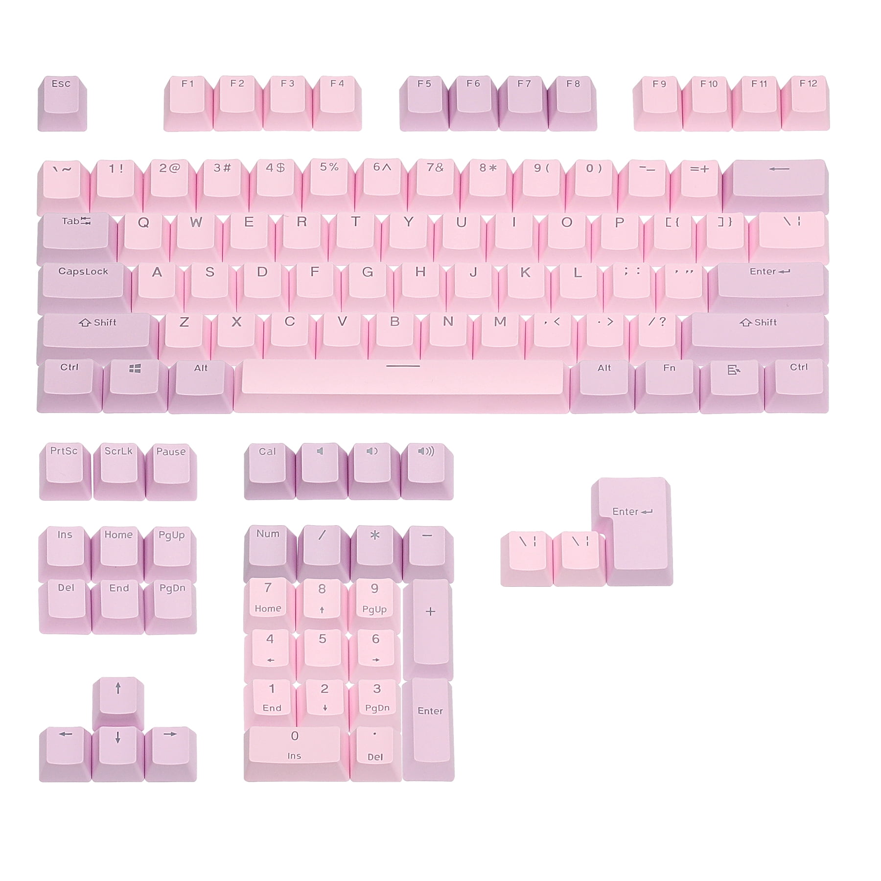 Hyssop PBT Keycaps Doubleshot Backlit Keyset OEM Profile Cherry MX for 61 87 104 108 MX Switches Mechanical Keyboard