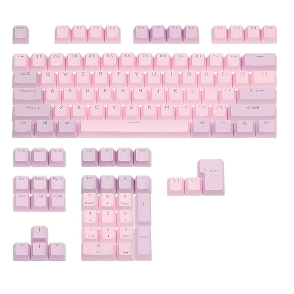 Hyssop PBT Keycaps Doubleshot Backlit Keyset OEM Profile Cherry MX for 61 87 104 108 MX Switches Mechanical Keyboard