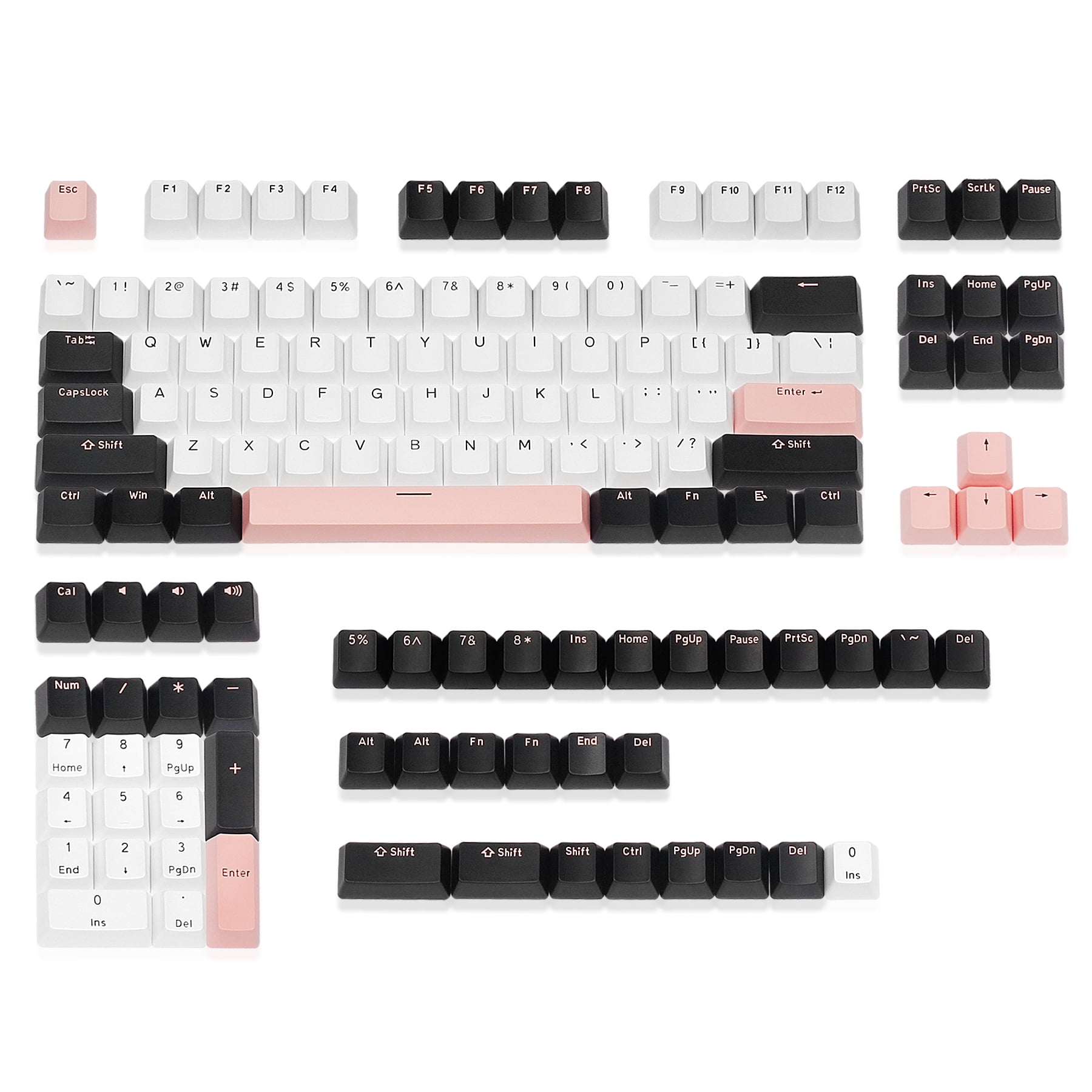 Hyssop PBT Keycaps Doubleshot Keycaps OEM Profile Cherry MX for 61 64 68 84 87 96 108 MX Switches Mechanical Keyboards