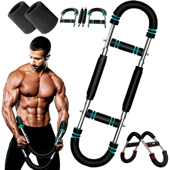 Hystal Alphabar Pro Advanced Full Body Strength & Muscle Builder - 2025 Best Twister Arm Trainer, 40-100lb Adjustable Chest Workout Equipment, Detachable Design Fitness Anywhere