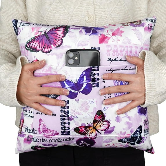 Hysterectomy Pillow, c Section Pillow Abdominal Pillow Post Surgery Recovery Gifts for Women with Pocket for Ice/Hot Packs After Hysterectomy c-Section Abdominal Surgery-Butterfly