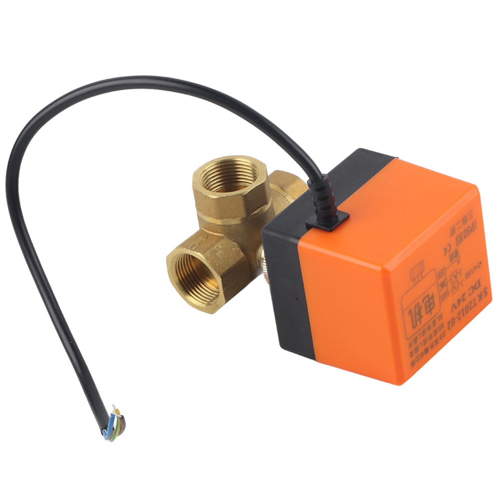 Hysteresis Synchronous Motor 1.6Mpa Pressure Brass Ball Valve, 3 Way