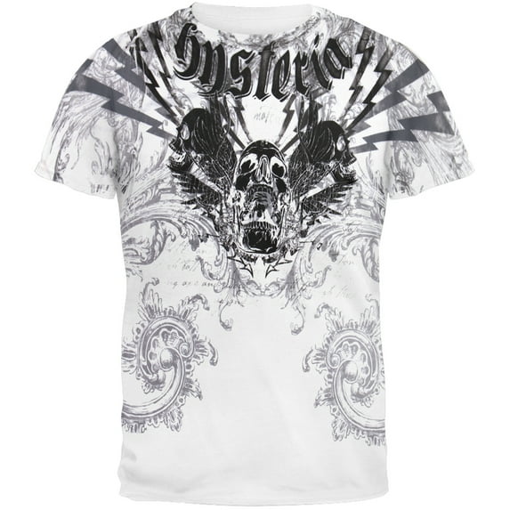 Hysteria Skull Graphic T-Shirt - Large