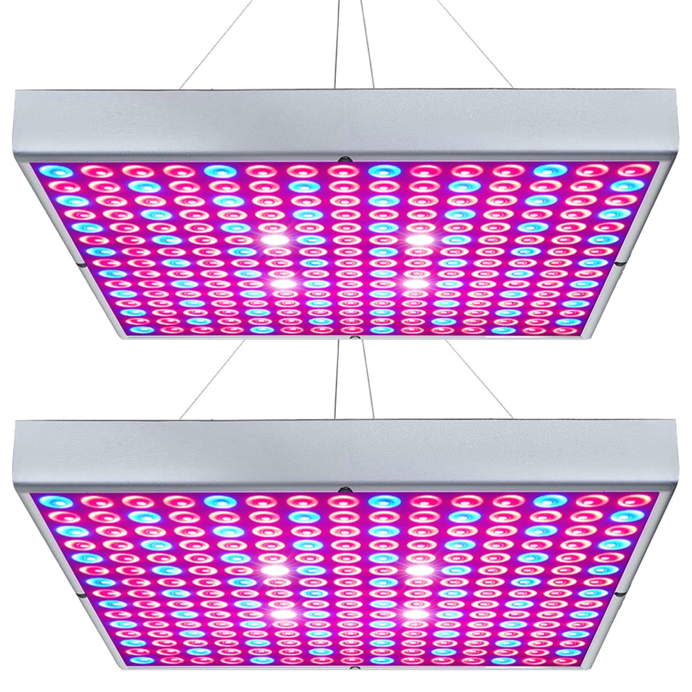 Hytekgro 12.20" 45W LED Low-Heat Indoor Grow Light, Red Blue White 6500K (2 Count)