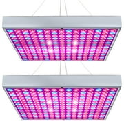 Hytekgro 12.20" 45W LED Low-Heat Indoor Grow Light, Red Blue White 6500K 2 Count