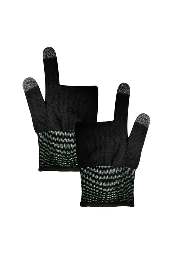 1 Pair Phone Gaming Gloves Touchscreen Compatible Silver Fiber