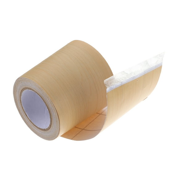 Hytrove 1 Roll Light Brown Wall Molding Trim for TV Wall Background Self Adhesive Baseboard 196.50X4.72X0.04In