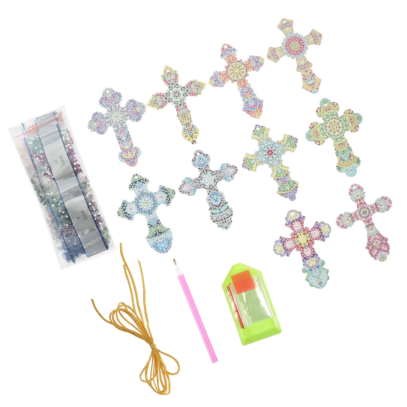 Hytrove Jewelry English Crosses Assorted Color 1 Set 3.74X2.76X0.08In ...