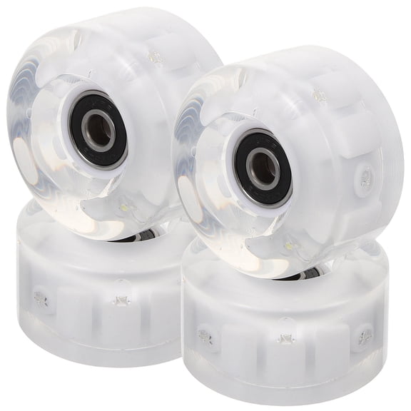 Hytrove 1 Set Pu Grip Flashing Round Roller Skating Wheels For Indoor Rink And Outdoor Sidewalk
