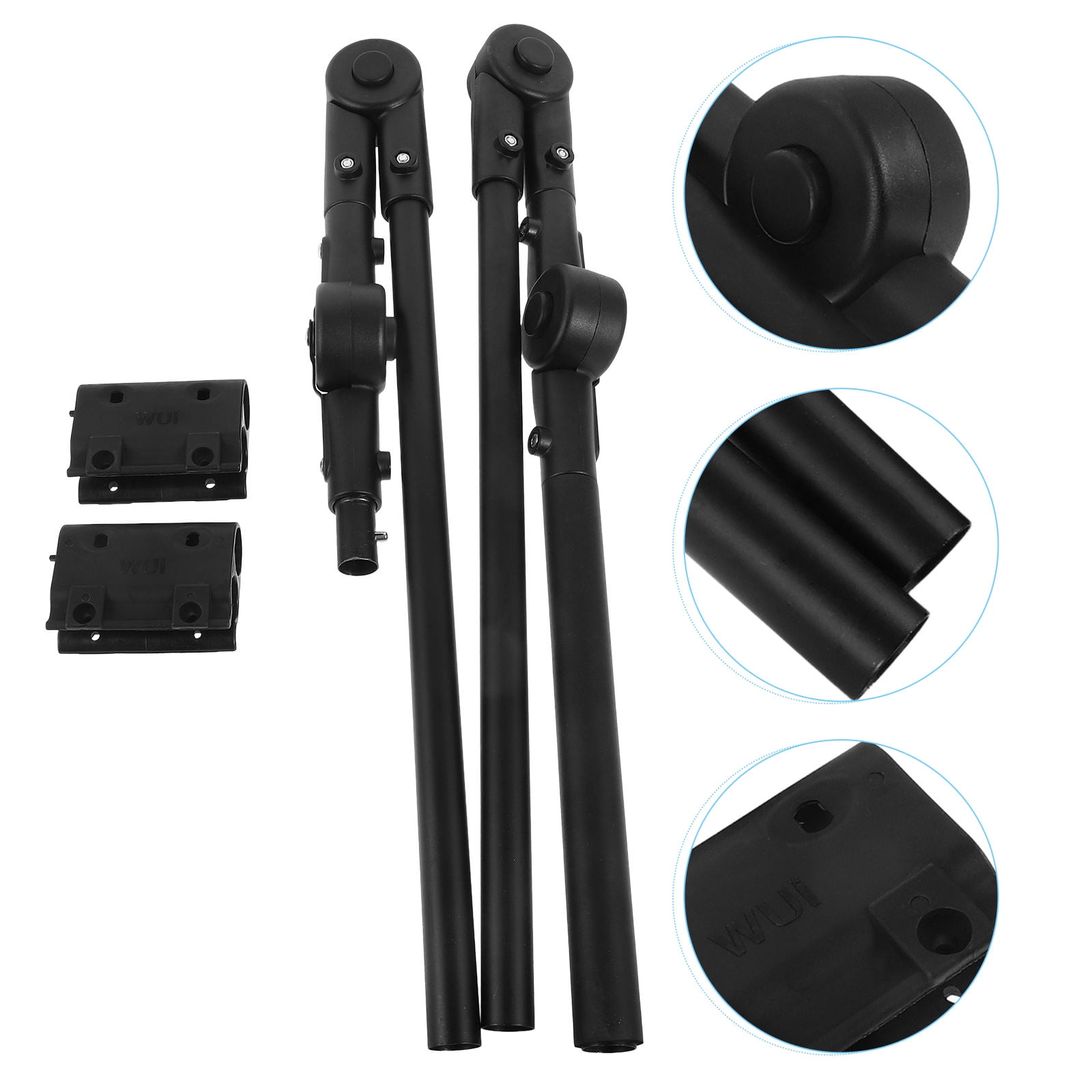 Hytrove Black Camping Wagon Handle Accessory Set for Outdoor Adventures, Hiking, Picnics, and Travel Convenience
