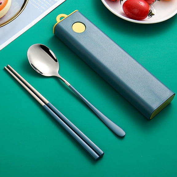 Hytrove Reusable Stainless Steel Cutlery Set Tableware Kit for Festivals and Outdoor Use, 1 Set