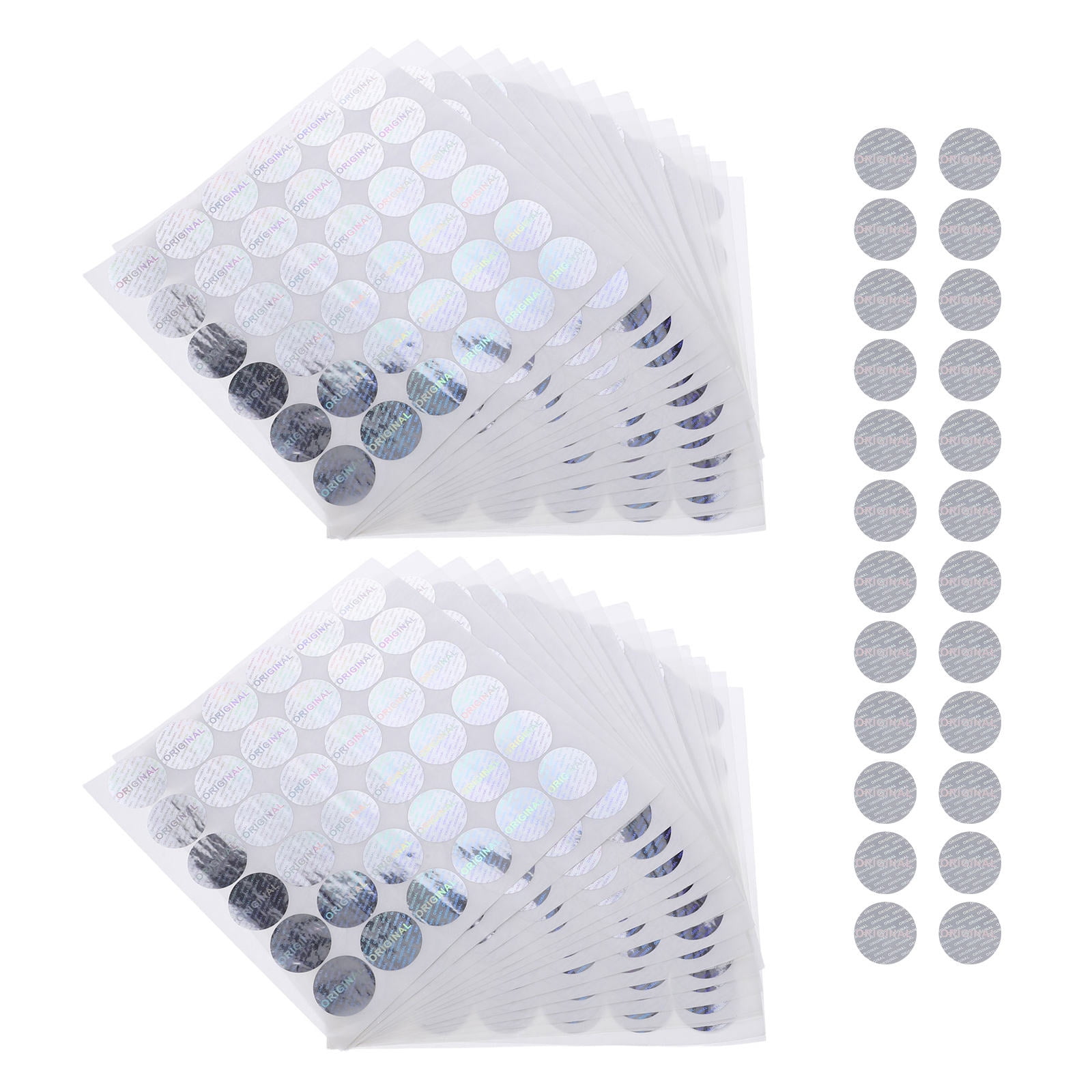 Hytrove 1000Pcs Plated Silver Anti Tamper Hologram Stickers with Water ...