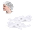 Hytrove 100Pcs White Non Woven Hair Nets Breathable Folded Design for ...