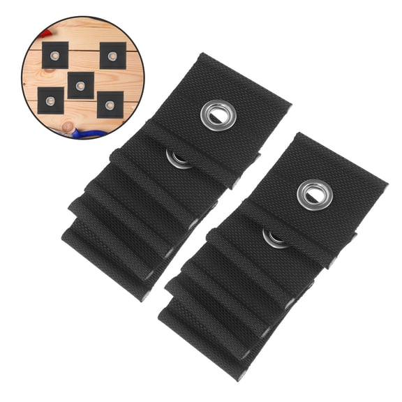 Hytrove Black PVC-Coated Awning Hooks for Rv Piping Rail Weather-Resistant 10Pcs