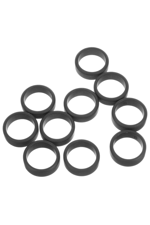 10Pcs Black Silicone Rings for Men Sports and Outdoor Activities