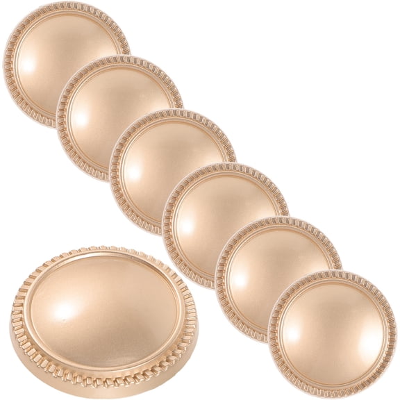 Hytrove 10Pcs Golden Round Sewing Buttons for Clothes Diy Metal Buttons Alloy 2.87x2.87in