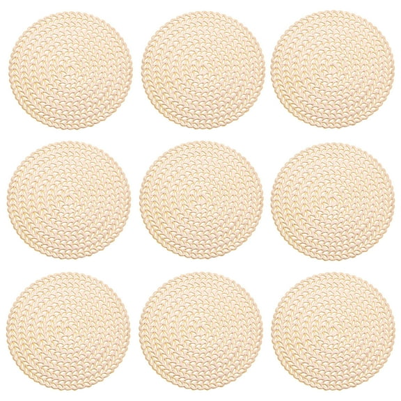 Hytrove 10Pcs Hollow Colored Coasters Easy to Clean for Cups Plates Wedding Table Decoration
