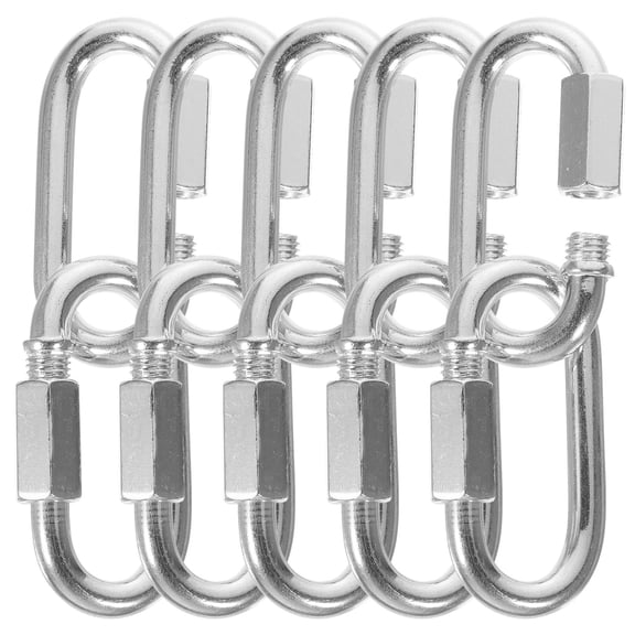 Hytrove 10Pcs Silver Chain Hooks for Climbing Gear and Gym Equipment