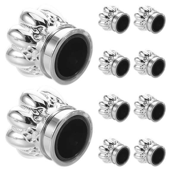 Hytrove 10Pcs Spray Cap Replacement in Plated Silver Plastic with Fine Atomization and Good Sealing