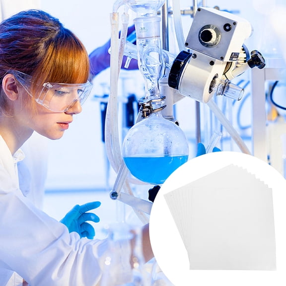 Hytrove 10pcs Lab Filter Paper for Chemical Biology Research White Engineers