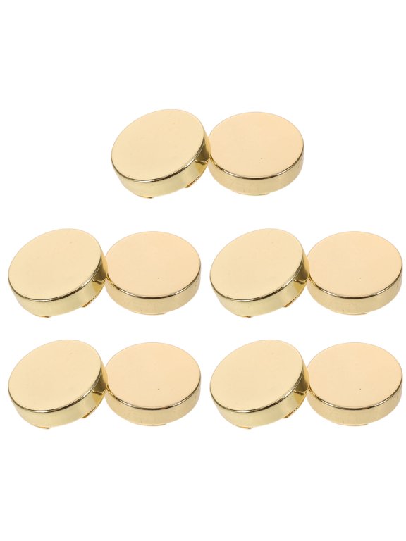 10pcs Oversized Copper round Shirt Studs Decorative Golden Buttons