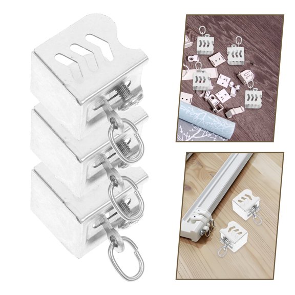 Hytrove 12Pcs Curtain Track System End Stop in Stainless Steel with Sleek Design for Ceiling Or Wall